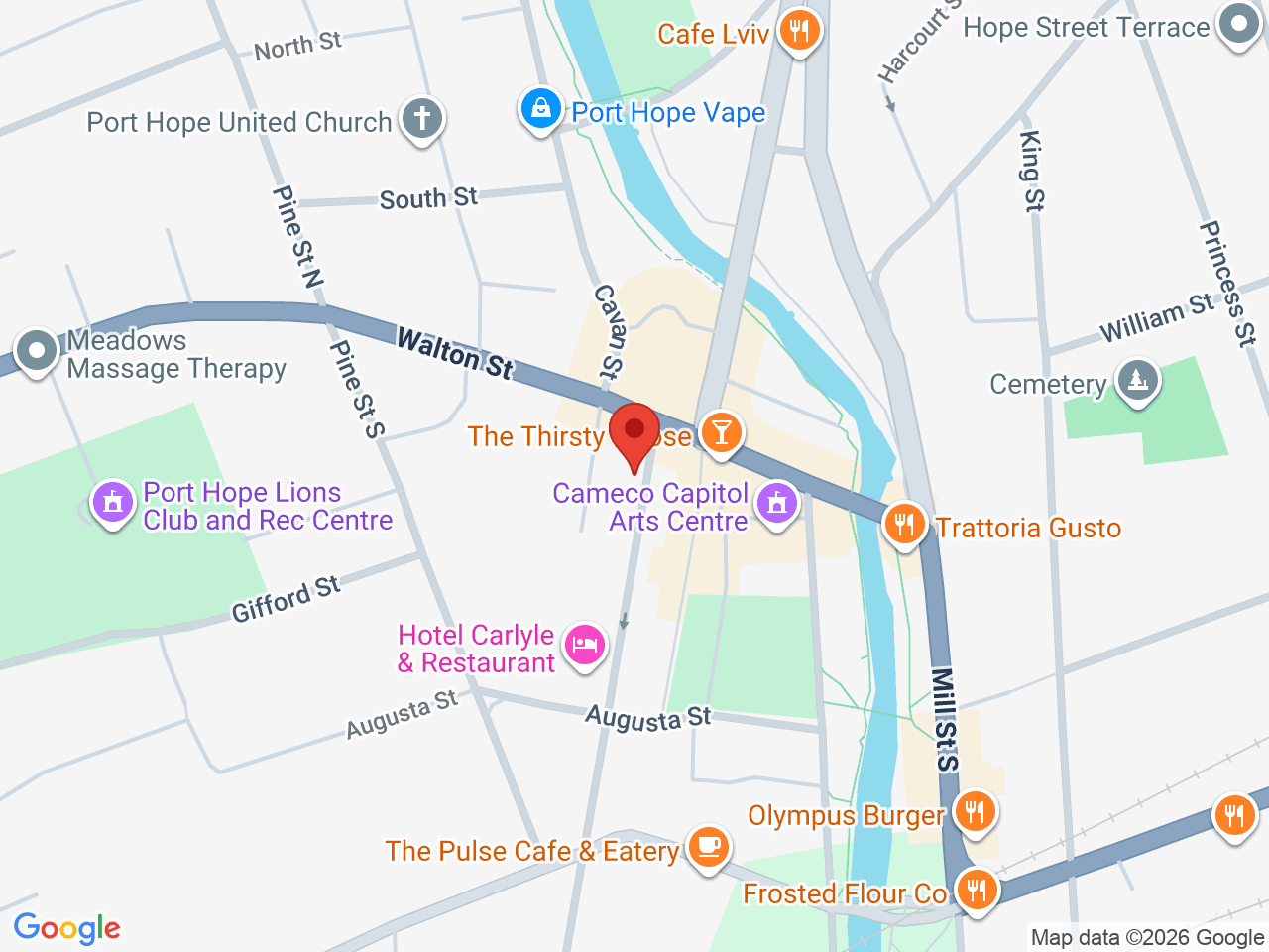 Street map for High River Cannabis, 24 John St, Port Hope ON