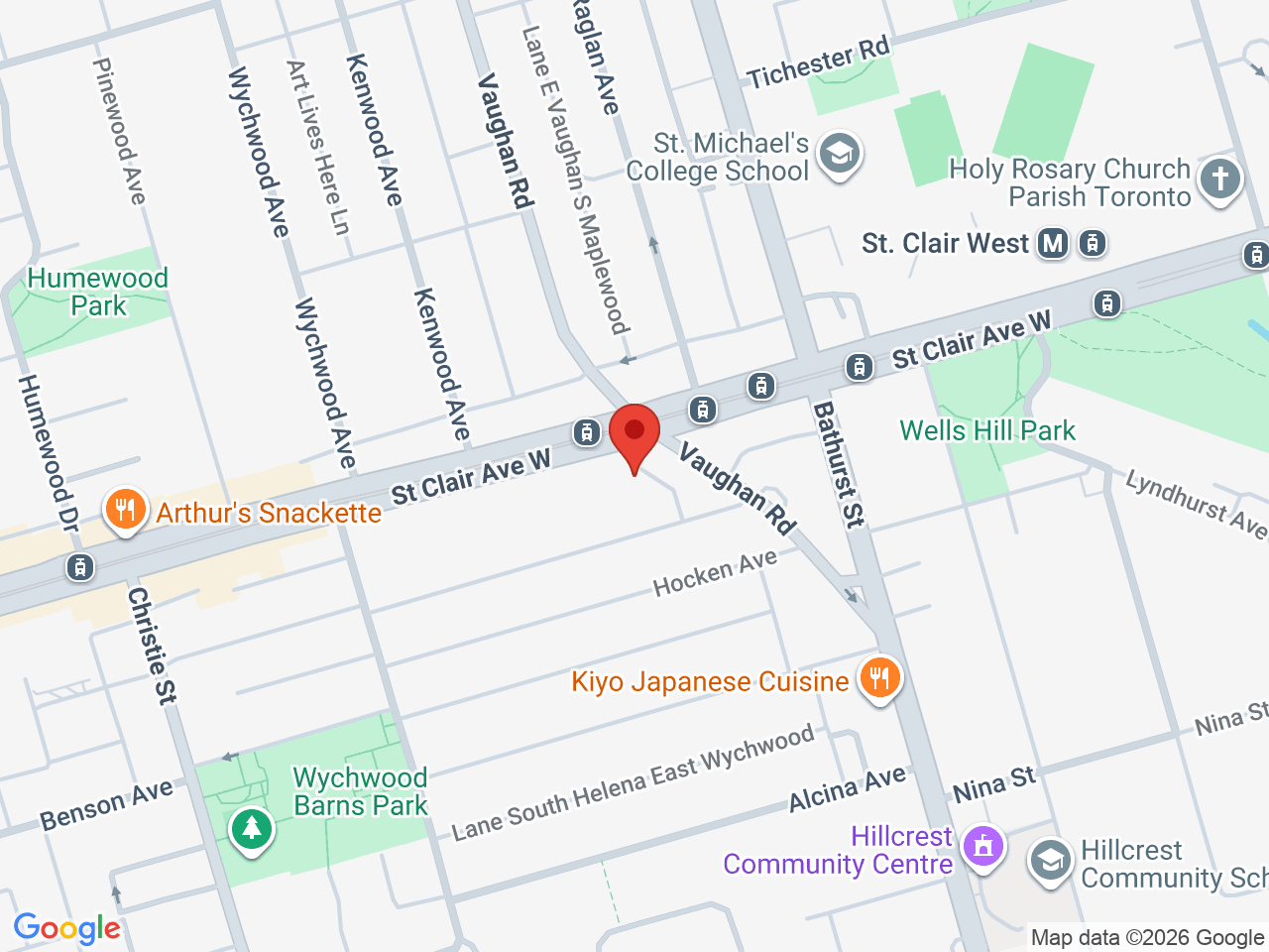 Street map for Plug Canna6is, 539 St Clair Ave W, Toronto ON