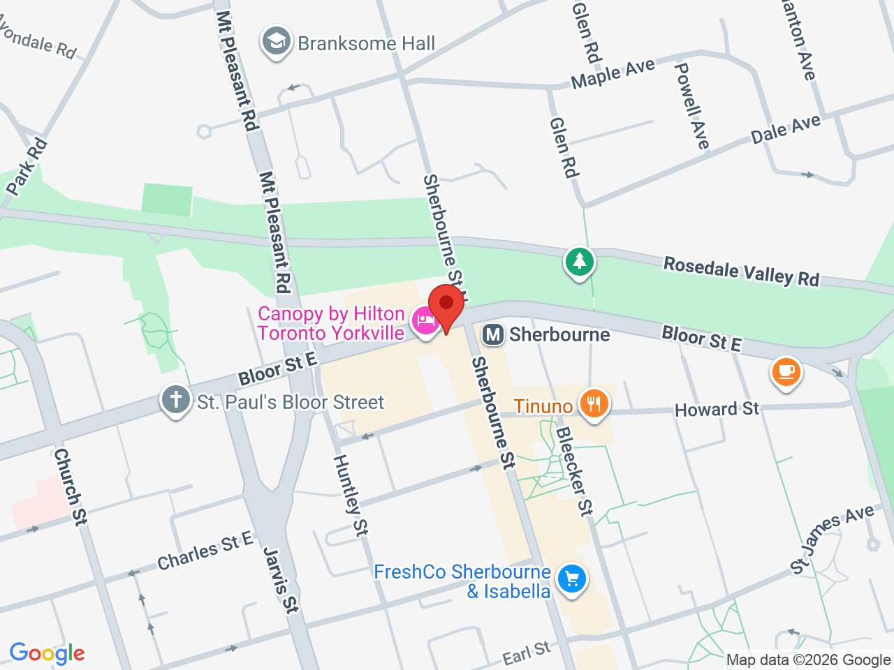Street map for Day 'N' Nite Cannabis, 407B Bloor St E, Toronto ON