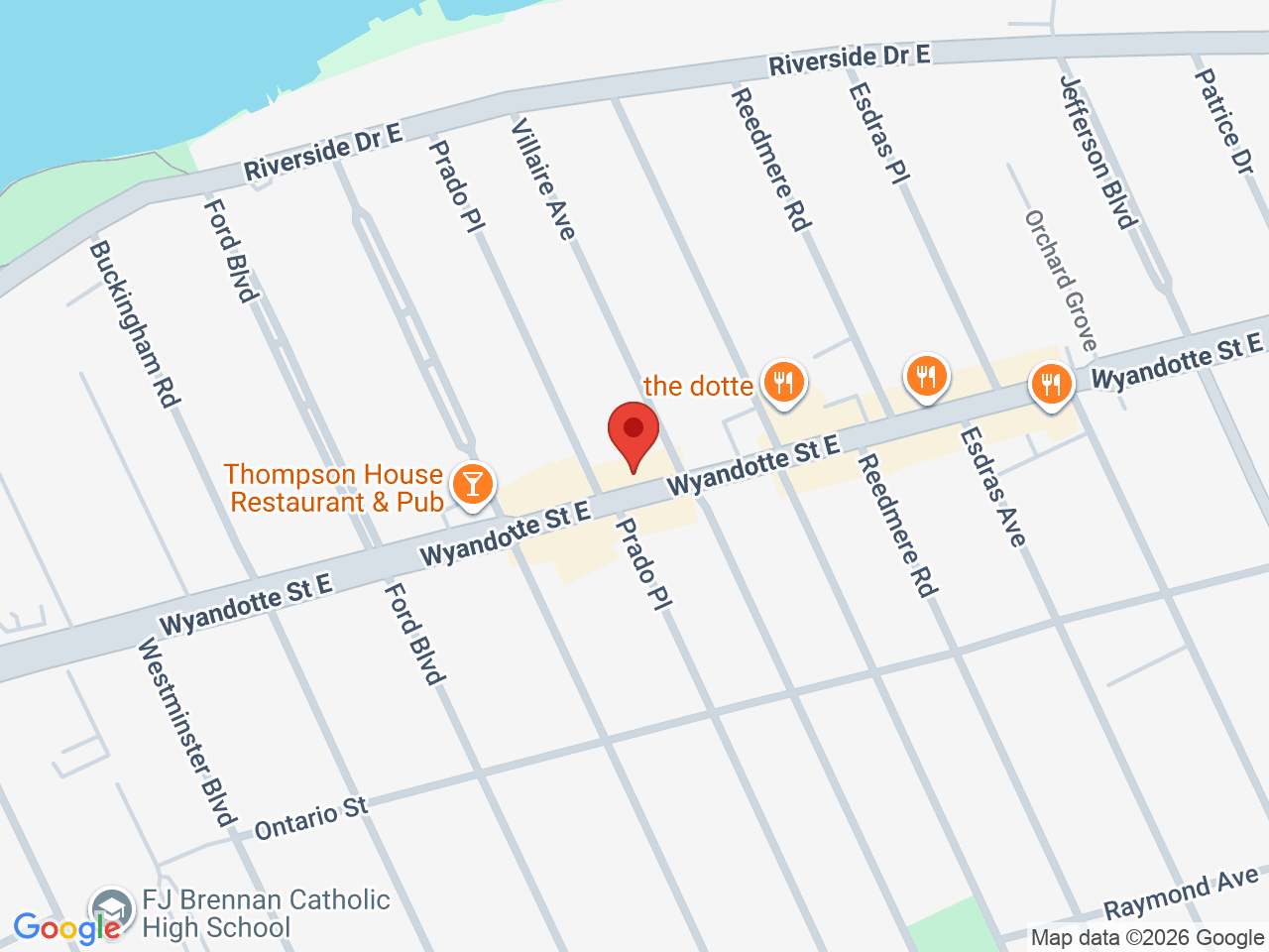 Street map for Endless Heights Cannabis Shop, 5540 Wyandotte St E, Windsor ON