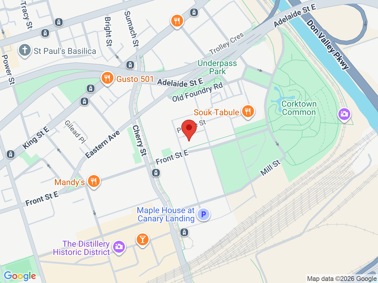 Street map for Fika Local, 430 Front St E, Toronto ON