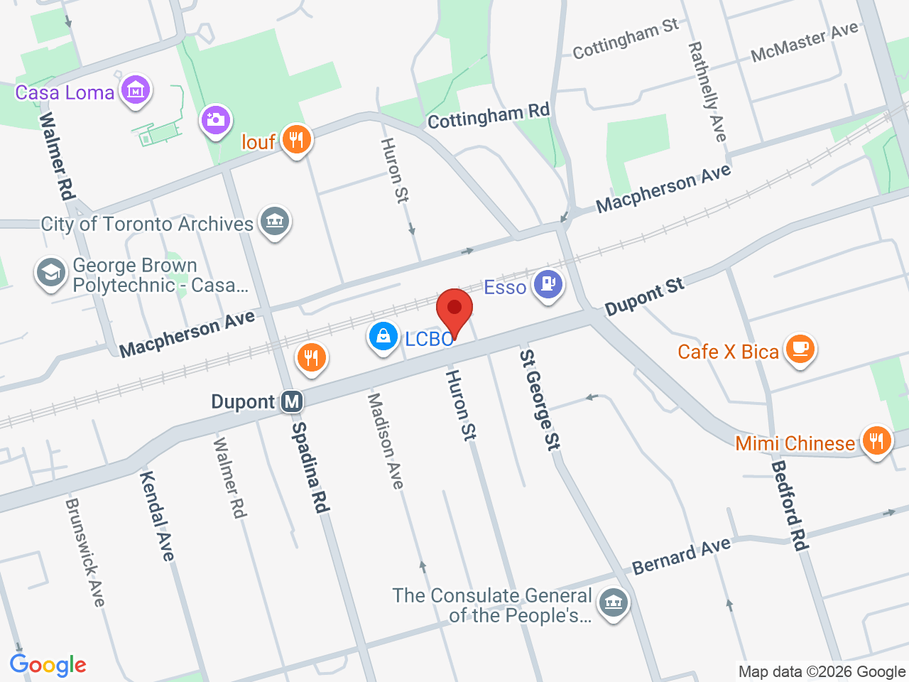 Street map for Value Buds, 206 Dupont St, Toronto ON