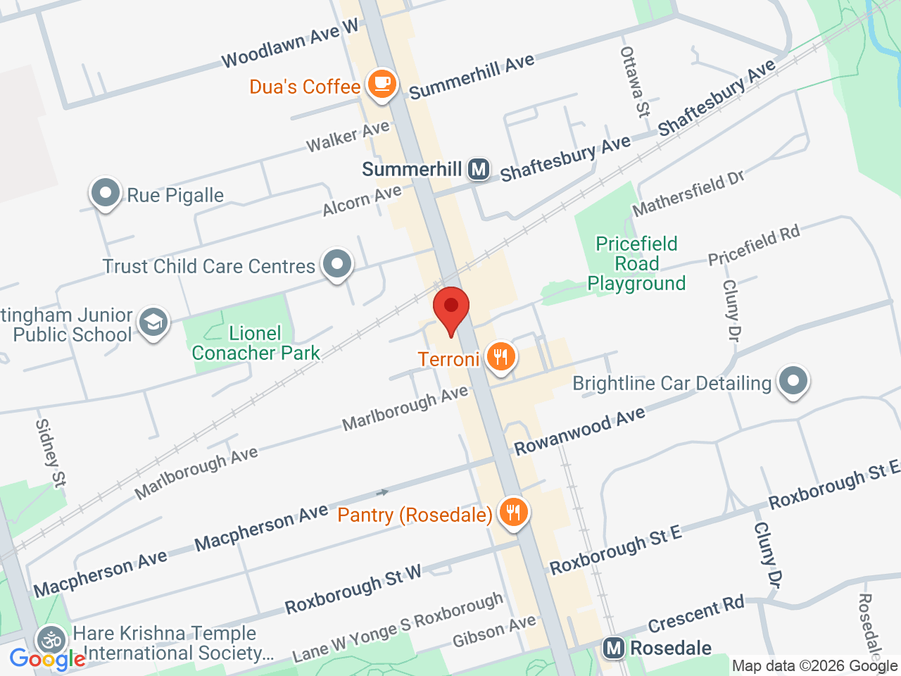 Street map for Hunny Pot Cannabis, 1166 Yonge St, Toronto ON