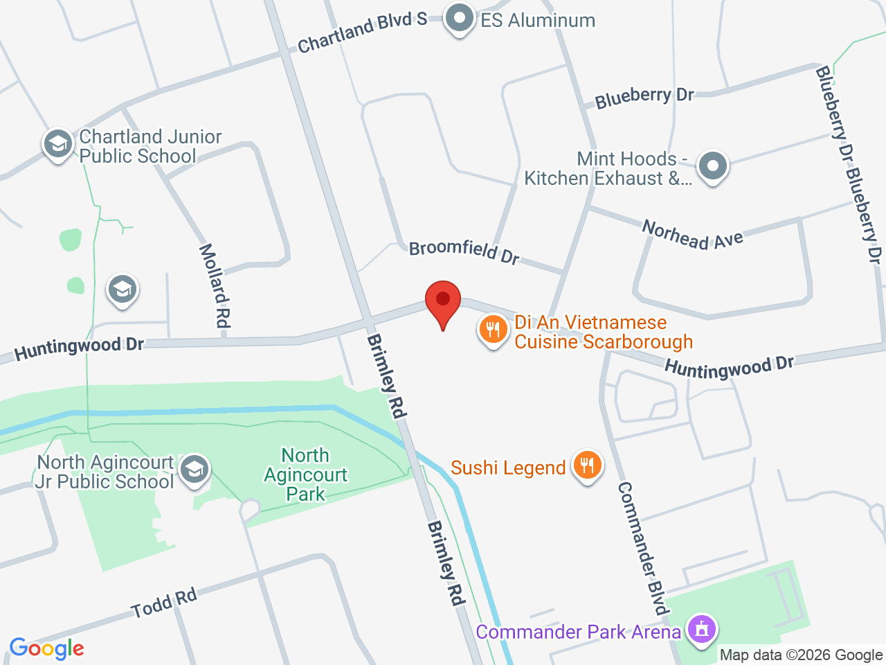 Street map for Tokyo Smoke, 2375 Brimley Rd. Unit 6, Scarborough ON