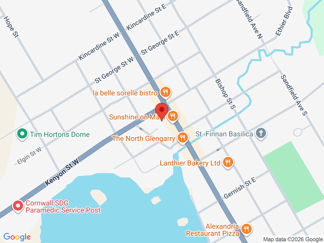 Street map for Moon Bud, 24 Main St N, Alexandria ON