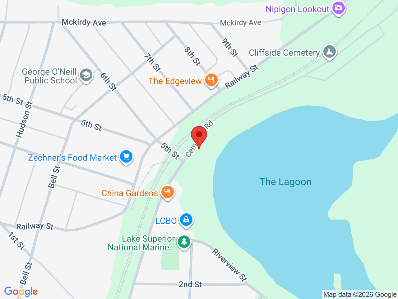 Street map for Gram's Smokey Dreams, 2 Front St, Nipigon ON