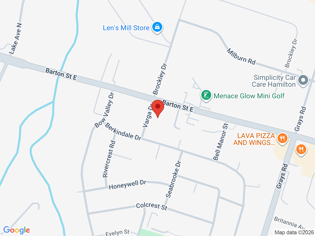 Street map for Inhale Exhale Cannabis, 2732 Barton St E, Hamilton ON