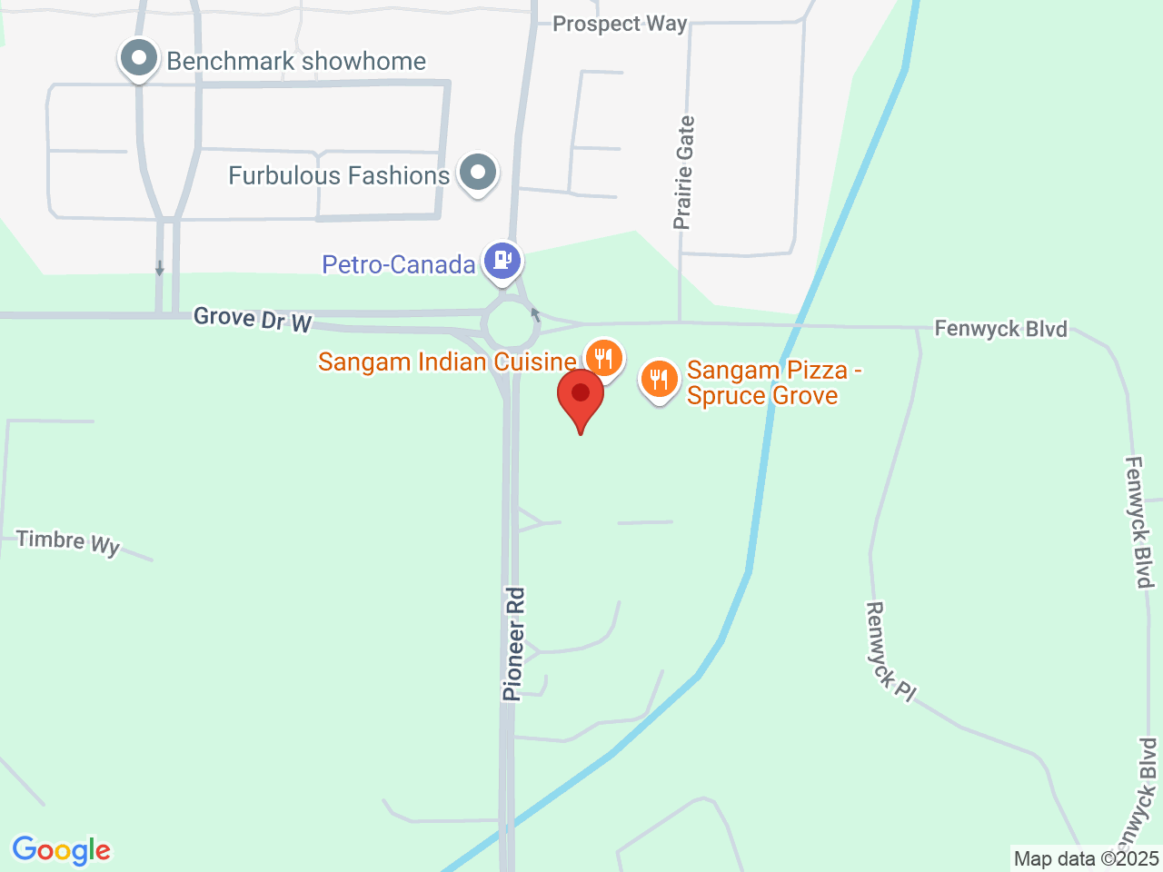 Street map for Pioneer Cannabis, 317-280 Pioneer Rd, Spruce Grove AB