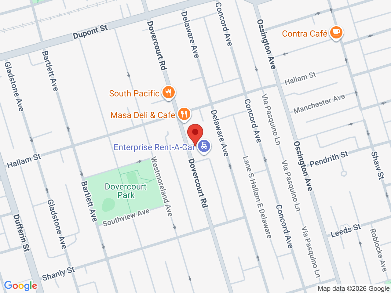 Street map for The Pot Spot, 959 Dovercourt Rd, Toronto ON