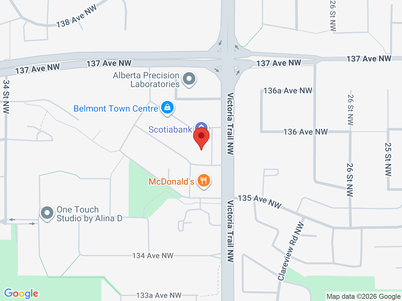 Street map for Value Buds, 13524 Victoria Trail NW, Edmonton AB
