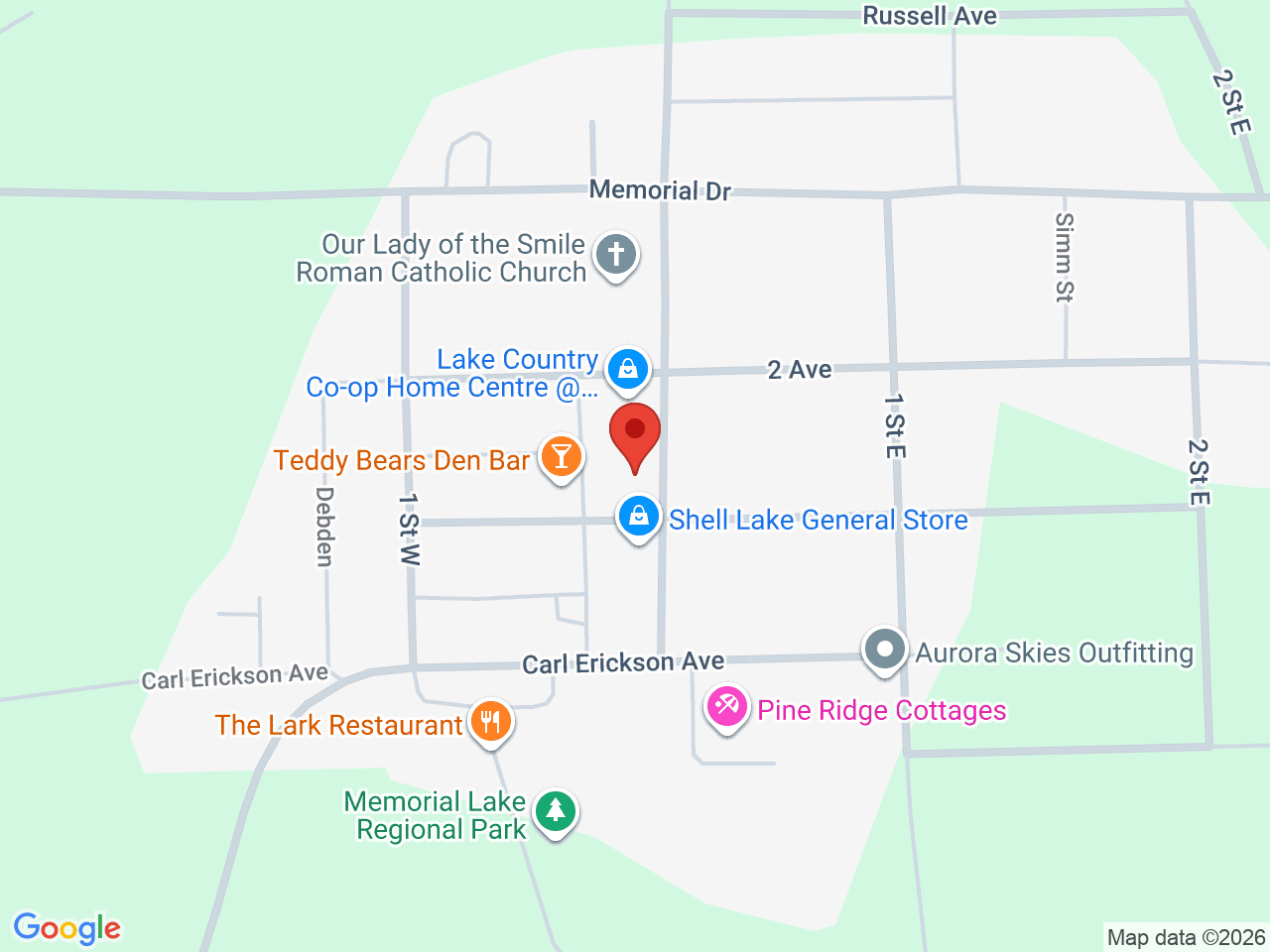 Street map for Uncle's Cannabis, 201 Main St, Shell Lake SK