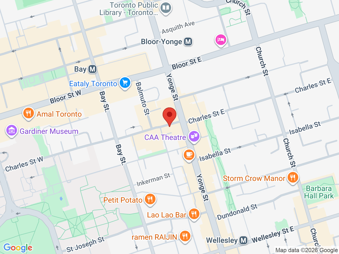Street map for Divine Flower, 5 Charles St W, Toronto ON