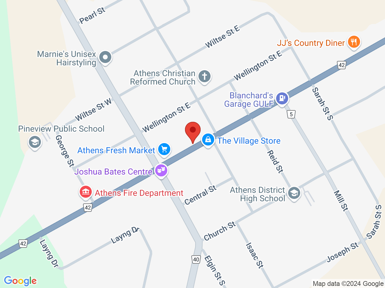 Street map for Village Bud, 26 Main St E, Athens ON