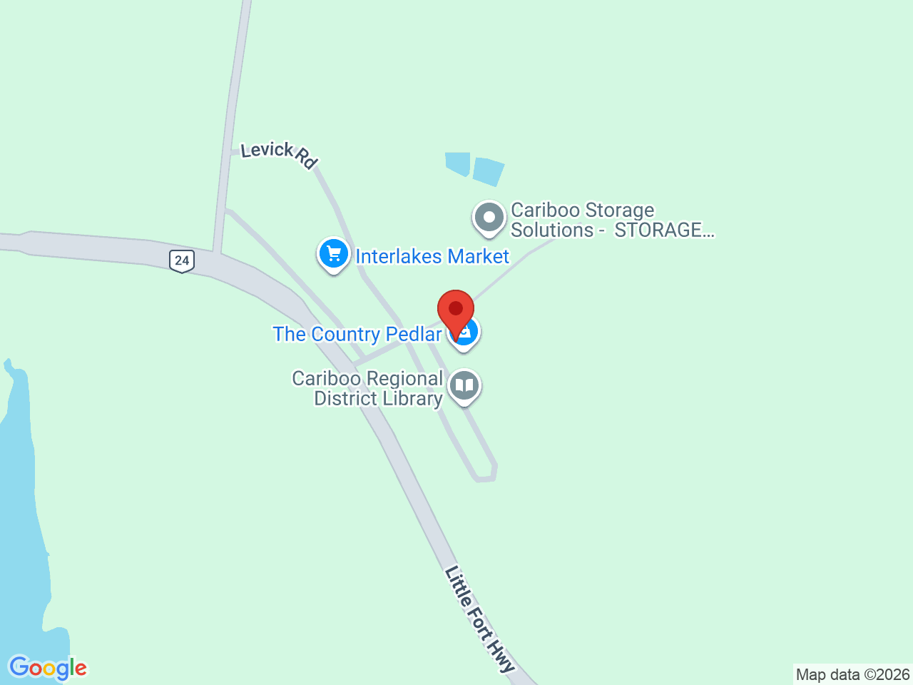 Street map for Cariboo Buds Cannabis, 7109 Lakes Blvd, Lone Butte BC