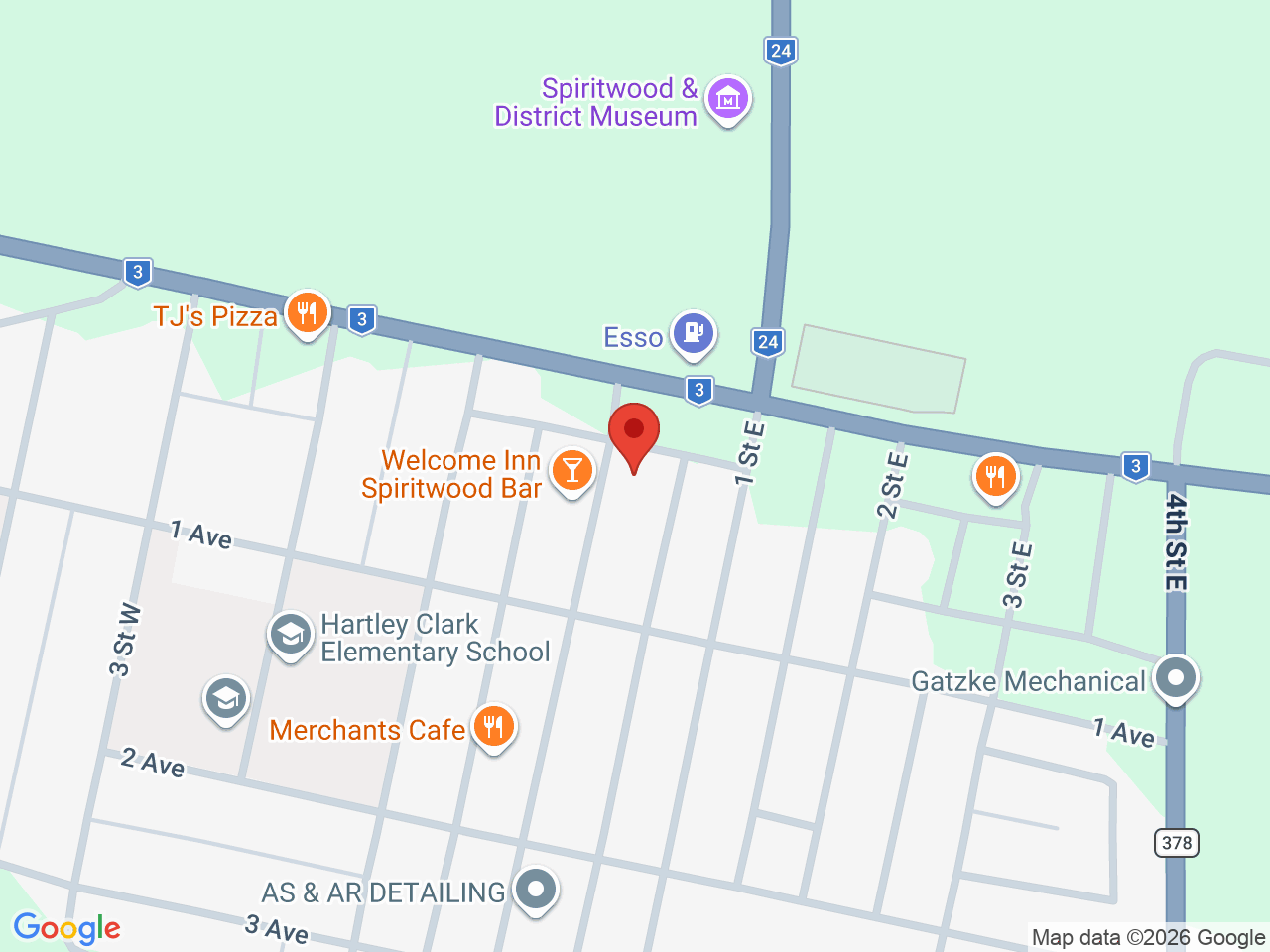 Street map for Into the Weeds Cannabis, 103 Main St, Spiritwood SK