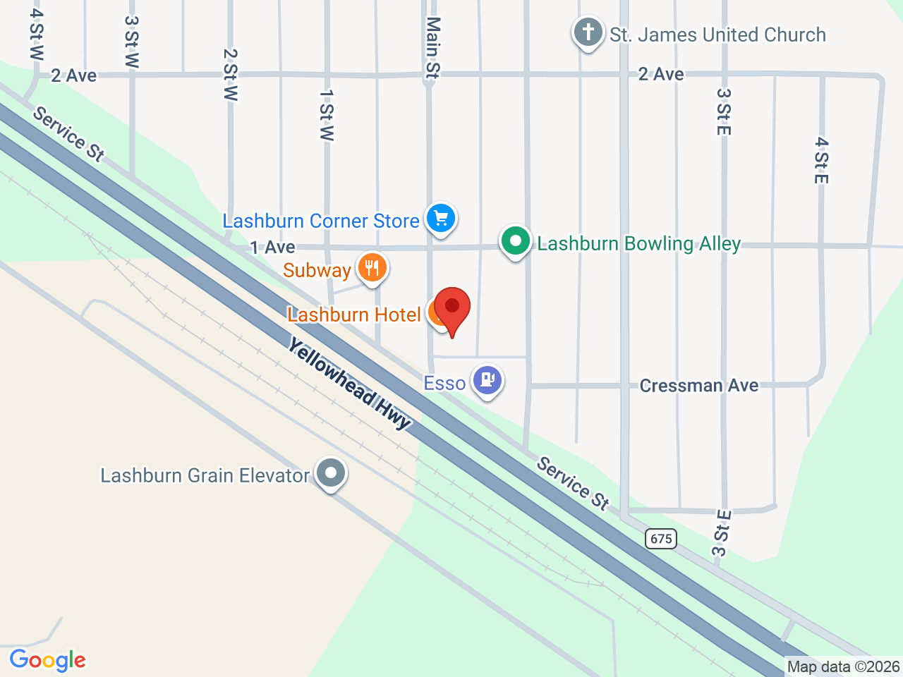 Street map for Lashburn Cannabis, 83 Main St, Lashburn SK