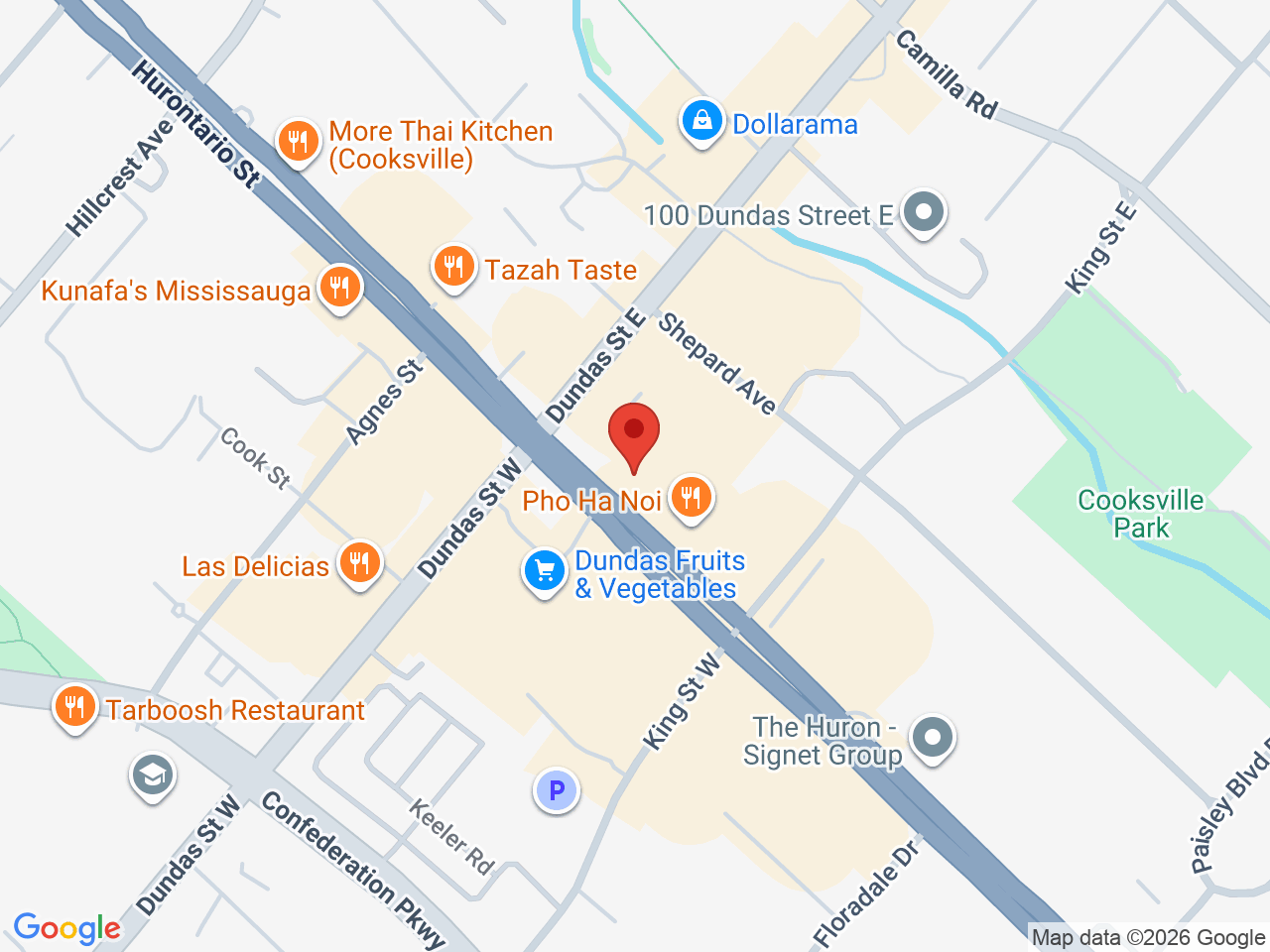 Street map for Runway Pot, 2567 Hurontario St, Mississauga ON