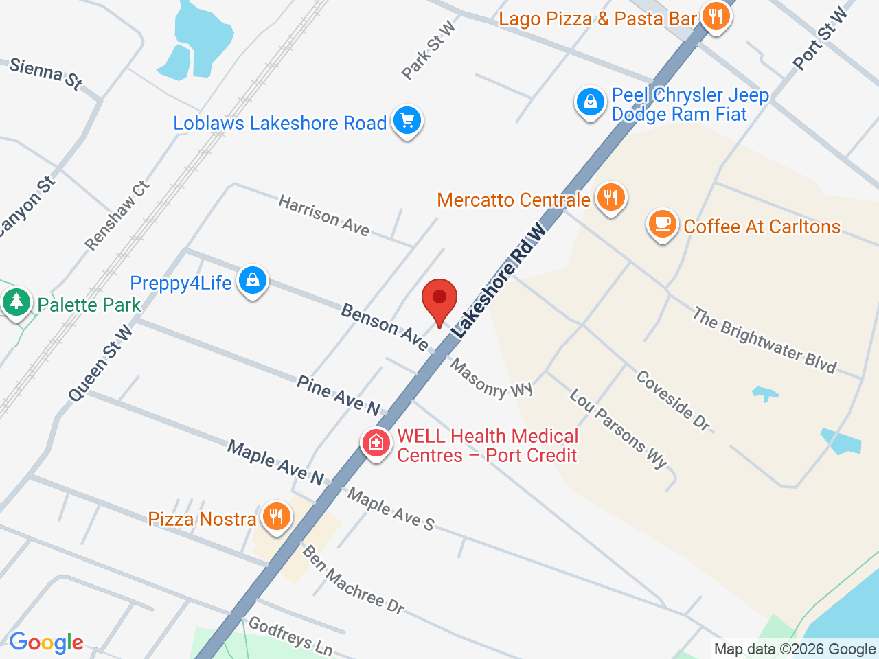 Street map for Tough Bud Cannabis, 296 Lakeshore Rd W, Mississauga ON