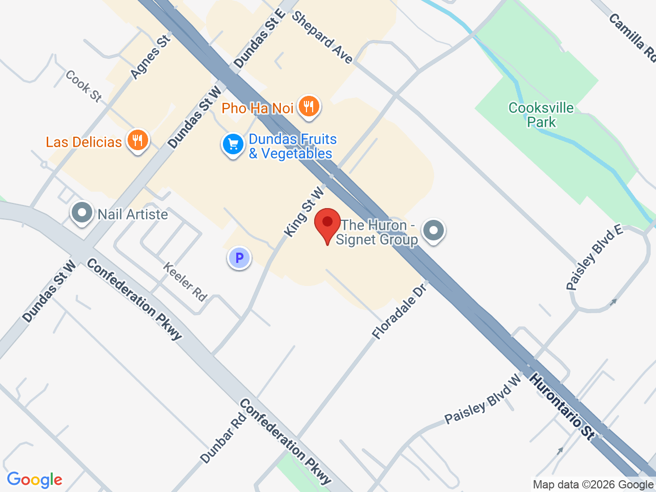 Street map for Hunny Pot Cannabis, 2500 Hurontario St, Mississauga ON