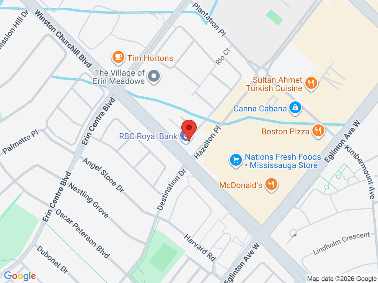 Street map for Fika Local, 2965 Hazelton Pl, Mississauga ON