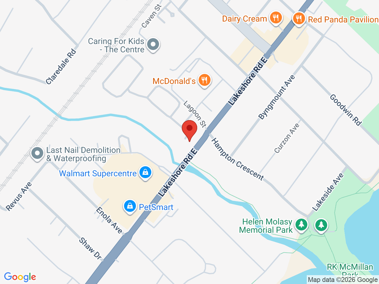 Street map for Above The Clouds Cannabis, 553 Lakeshore Rd E, Mississauga ON