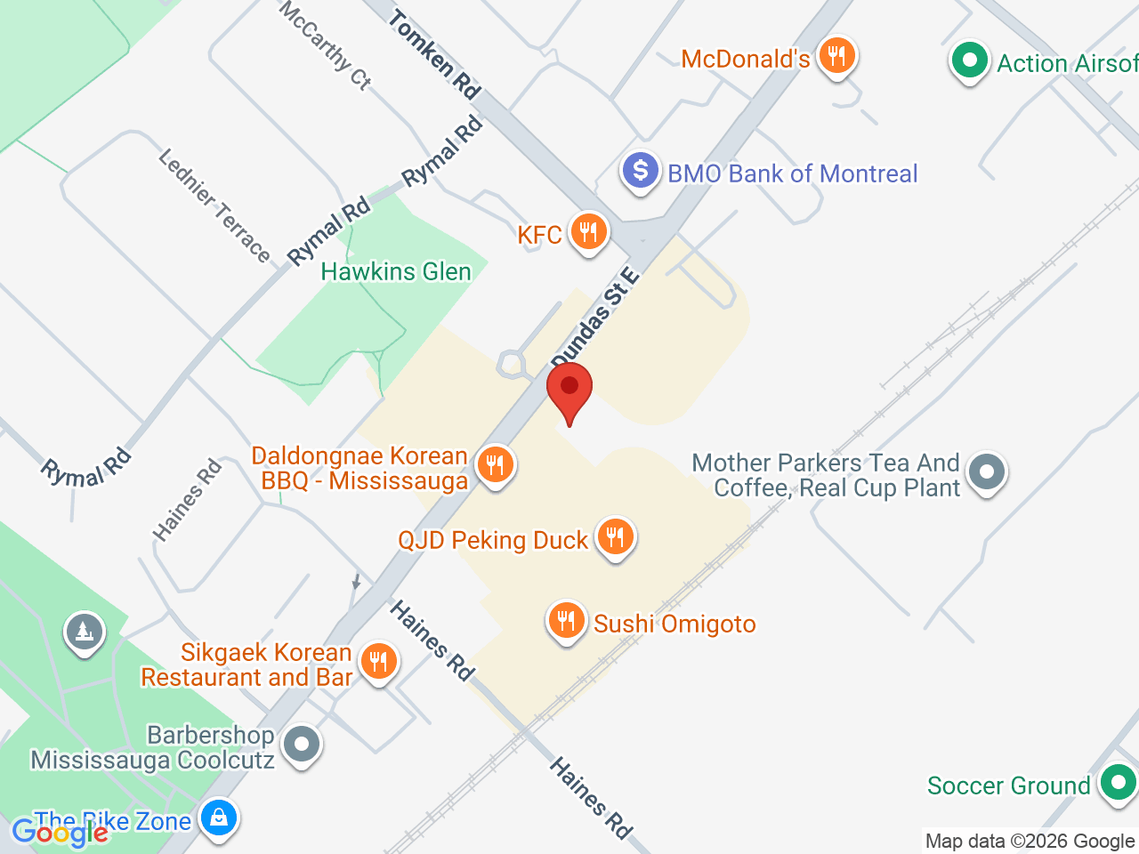Street map for Cost Cannabis, 918 Dundas St E, Mississauga ON