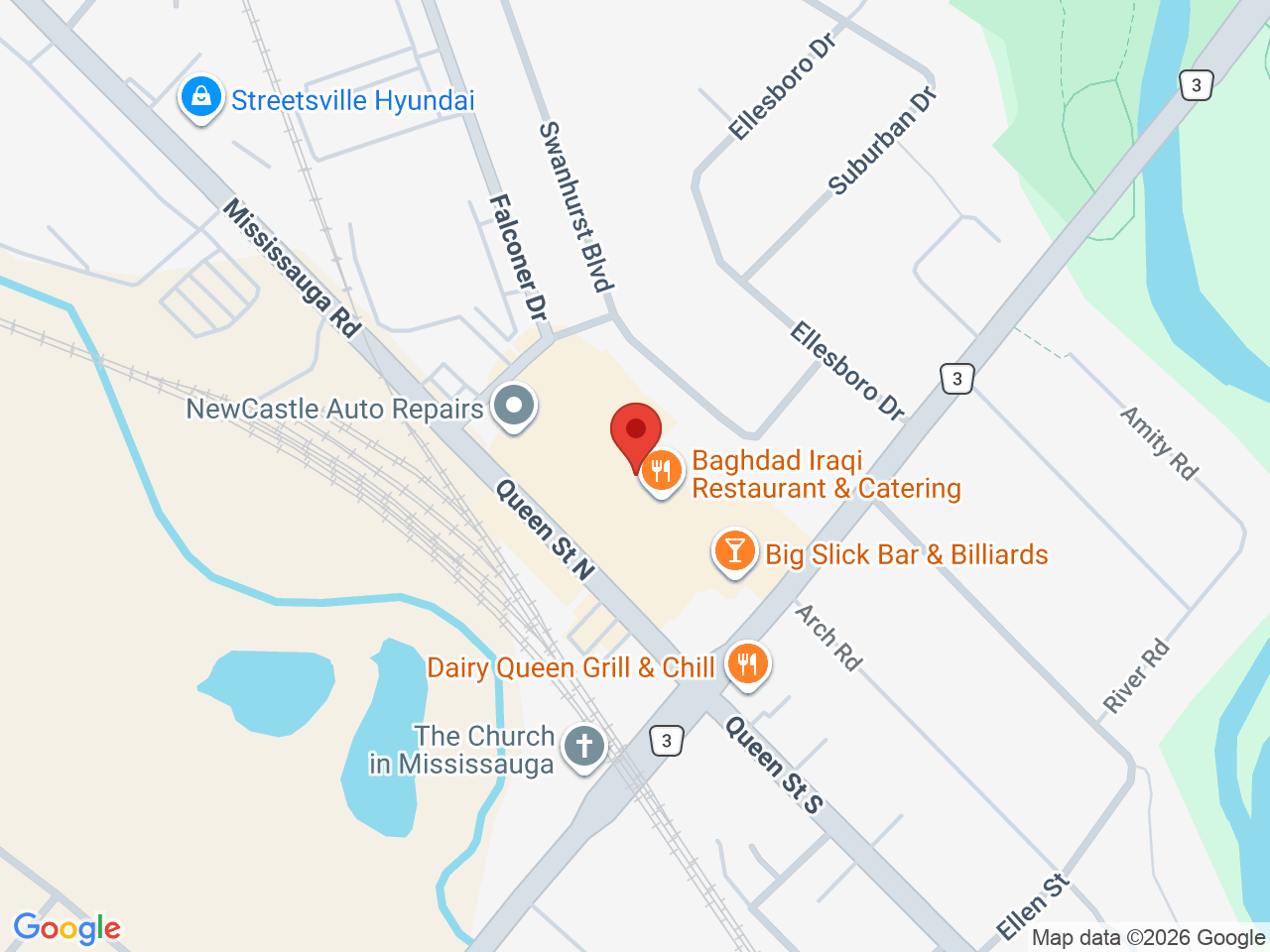 Street map for Dope Cannabis, 45 Queen St N, Mississauga ON