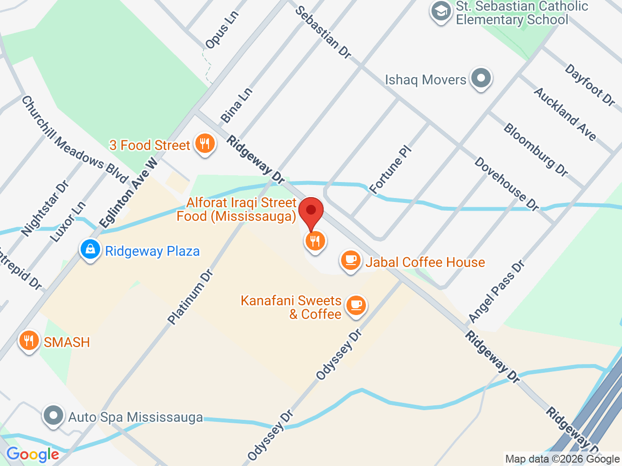 Street map for Sativa Bliss Cannabis Boutique, 3460 Platinum Dr Unit 23, Mississauga ON