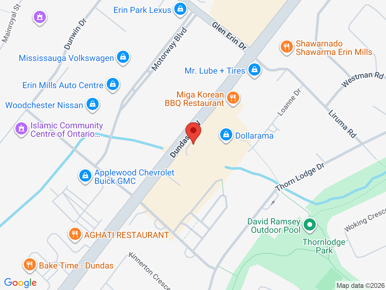 Street map for We'd Cannabis, 2400 Dundas St W, Mississauga ON