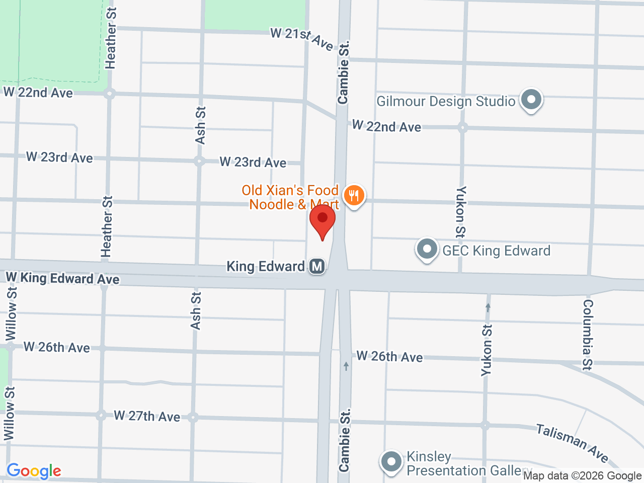 Street map for City Cannabis Co, 4055 Cambie St., Vancouver BC