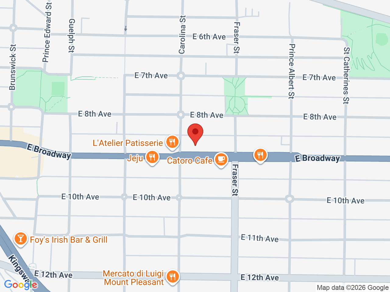 Street map for Generation Cannabis, 609 E Broadway, Vancouver BC
