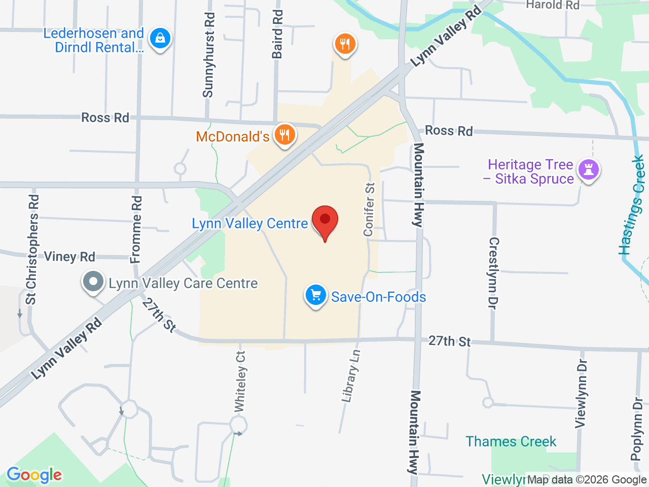 Street map for Imagine Cannabis, 1199 Lynn Valley Rd #124, North Vancouver BC