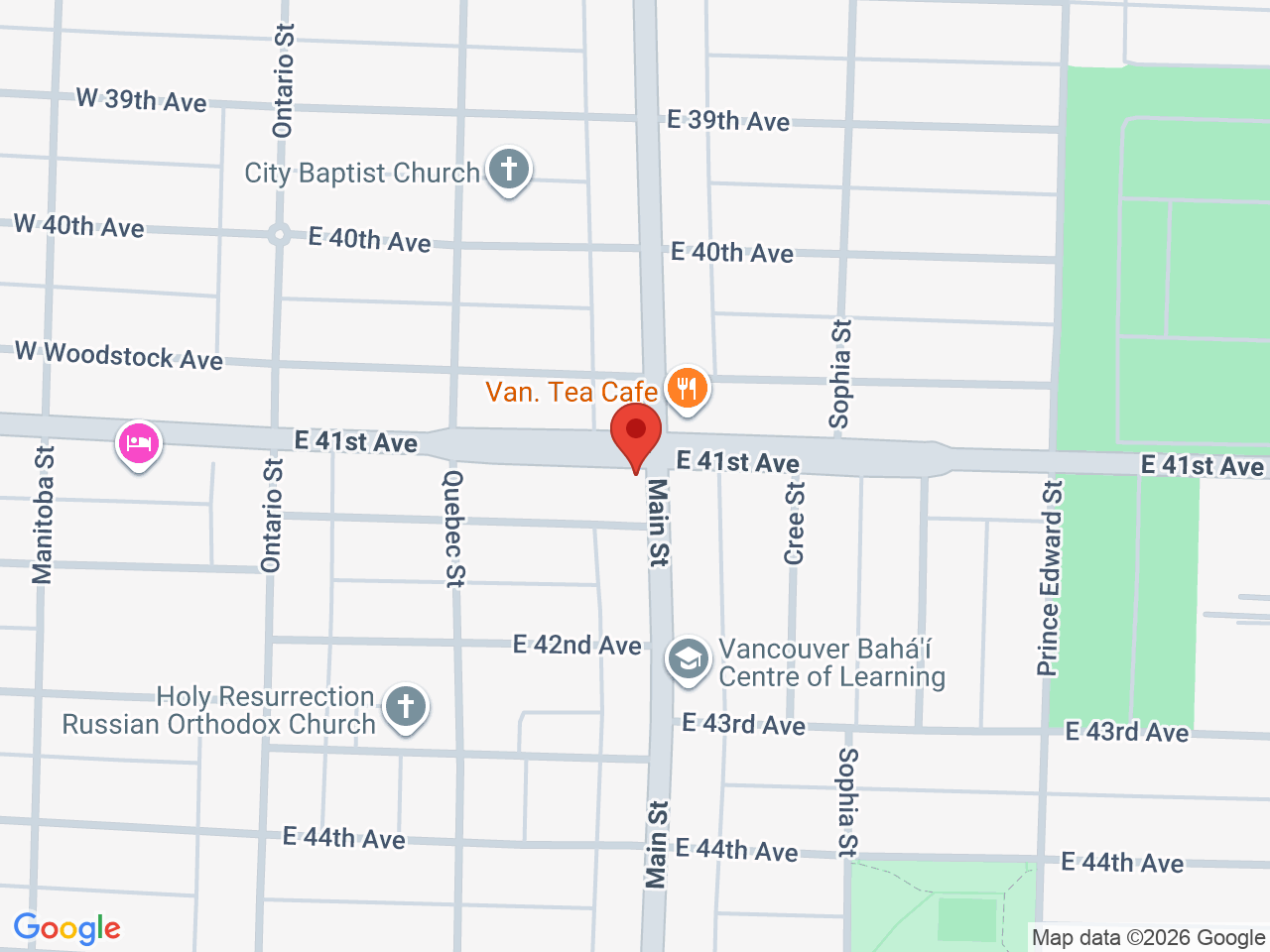 Street map for Main and 41st Cannabis, 5707 Main St, Vancouver BC