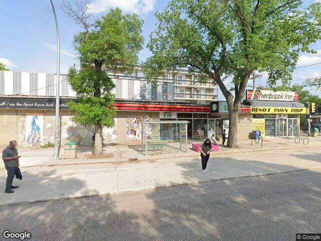 Street view for Fiddler's Green Cannabis Co, 103 Sherbrook St, Winnipeg MB
