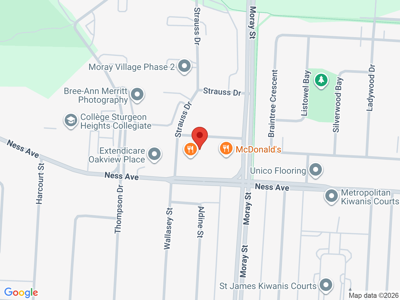 Street map for Lucy's Cannabis, 2367 Ness Ave, Winnipeg MB