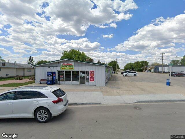 Street view for St. Jean Grocery/J's Cannabis, 174 Caron St, Saint Jean Baptiste MB