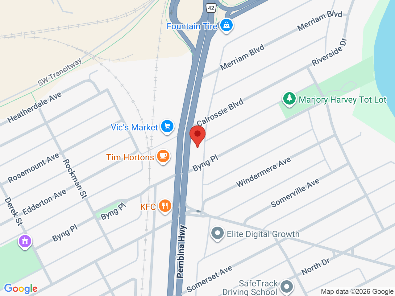 Street map for Tokyo Smoke, 1060 Pembina Hwy, Winnipeg MB