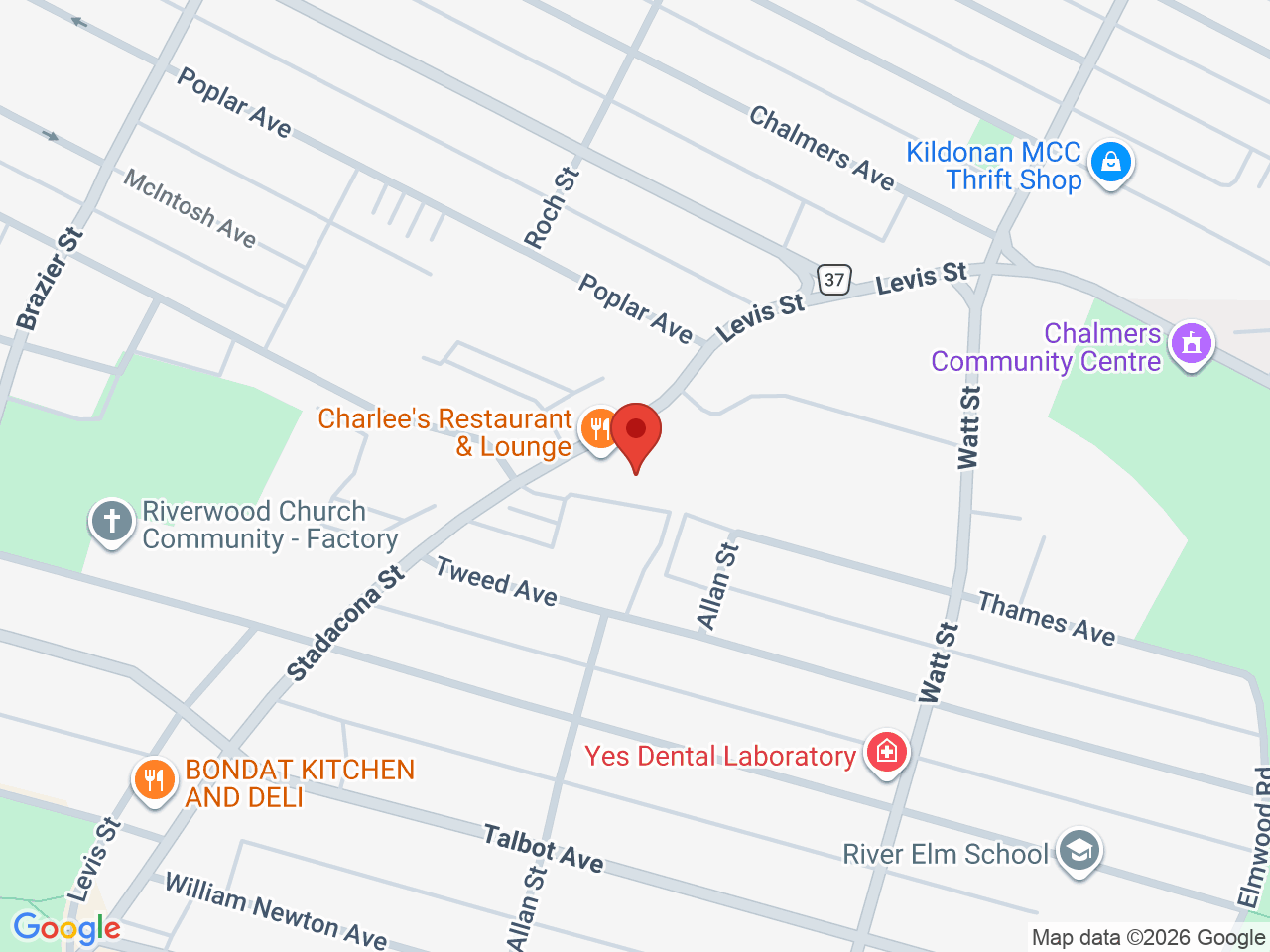 Street map for Wowkpow, 185 Stadacona St #4, Winnipeg MB