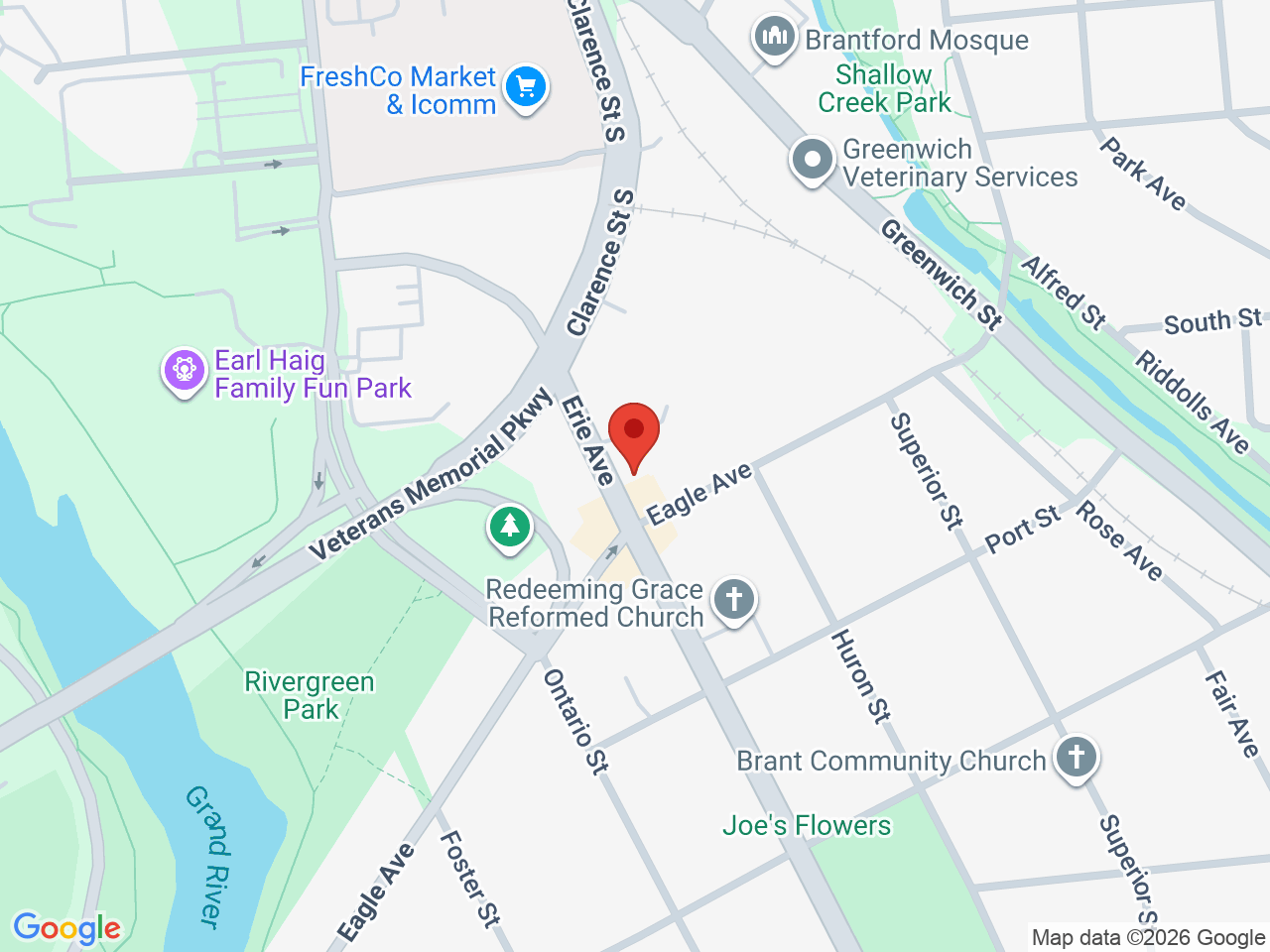 Street map for 6420 Cannabis Store, 64 Erie Ave, Brantford ON