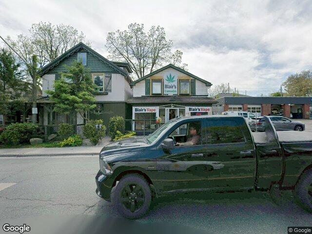 Street view for Blair's Cannabis, 194 King St W, Dundas ON