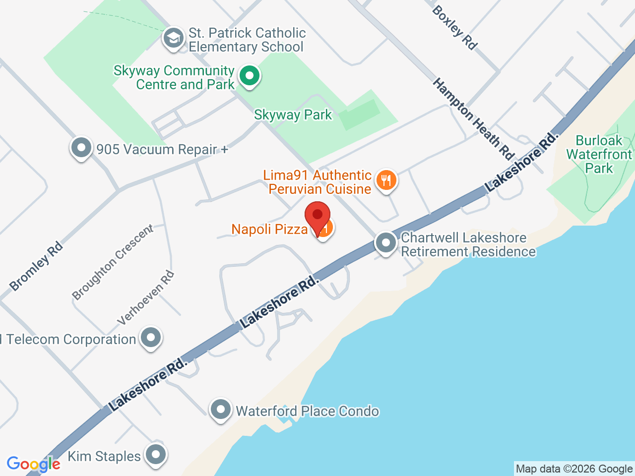 Street map for Buds House, 5291 Lakeshore Rd, Burlington ON