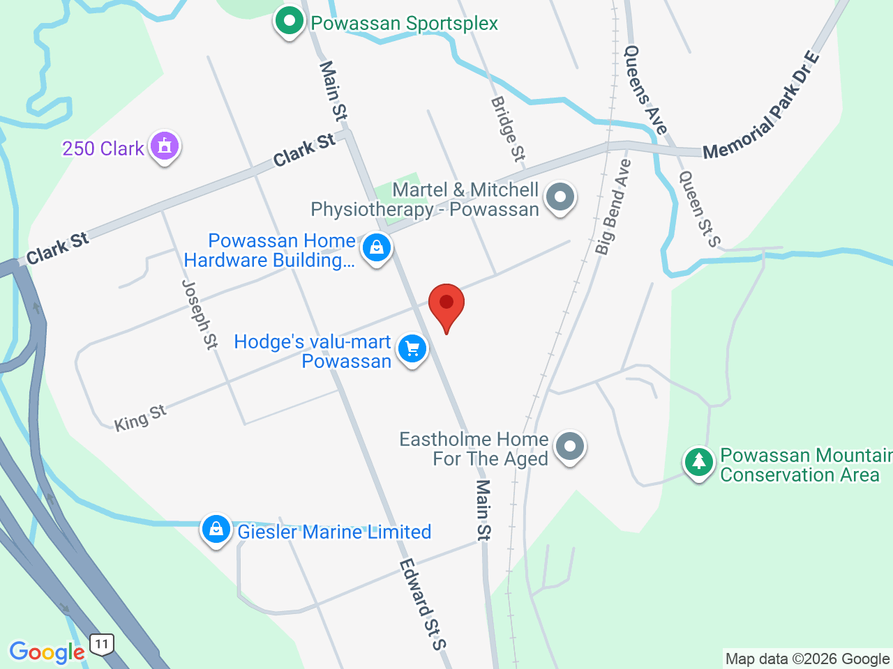 Street map for Budssmoke, 518 Main St Unit A, Powassan ON