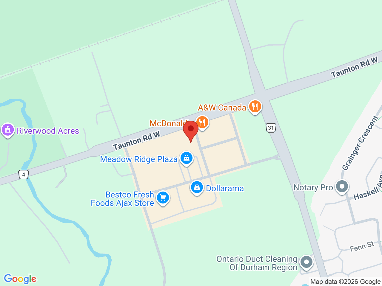 Street map for Canna Cabana, 1949 Ravenscroft Rd Unit F001, Ajax ON