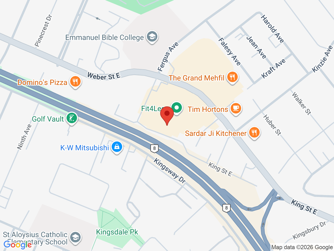 Street map for Canna Cabana, 1375 Weber St E Unit #111, Kitchener ON
