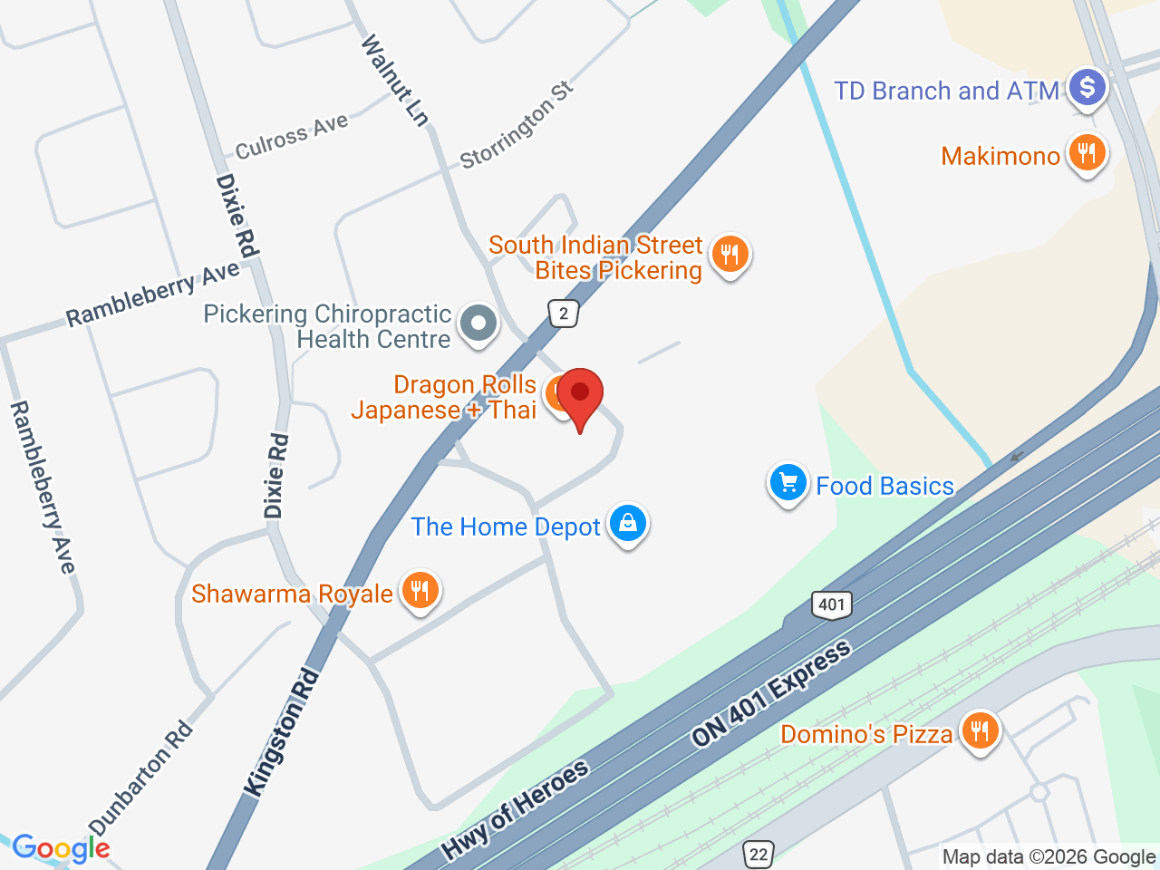 Street map for Canna Cabana, 1105 Kingston Rd unit 9, Pickering ON