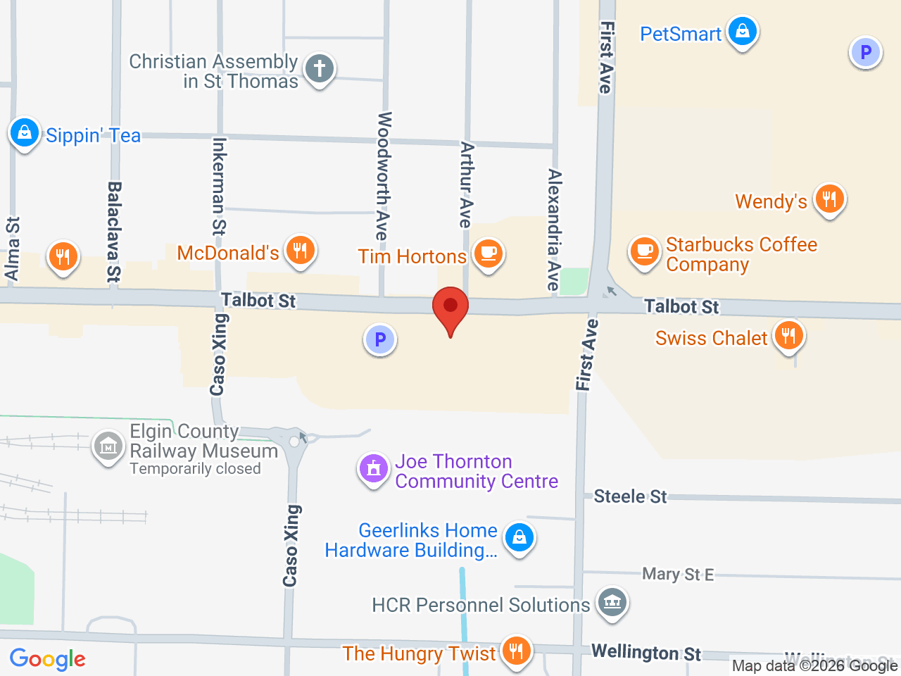 Street map for Canna Cabana, 1010 Talbot St unit 32, St. Thomas ON