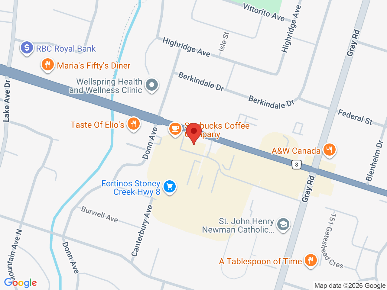 Street map for Canna Cabana, 94 Hwy 8 unit f2, Hamilton ON