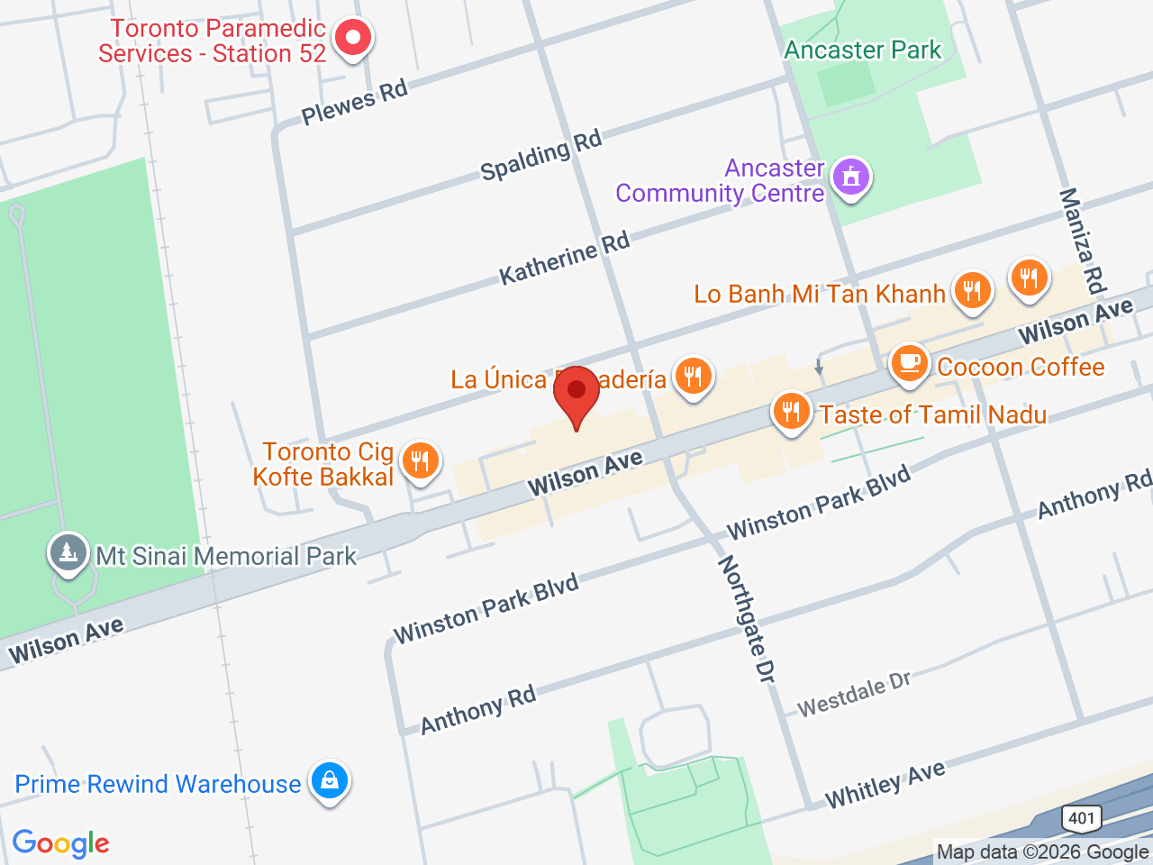 Street map for Cannabis Hut, 898 Wilson Ave, North York ON