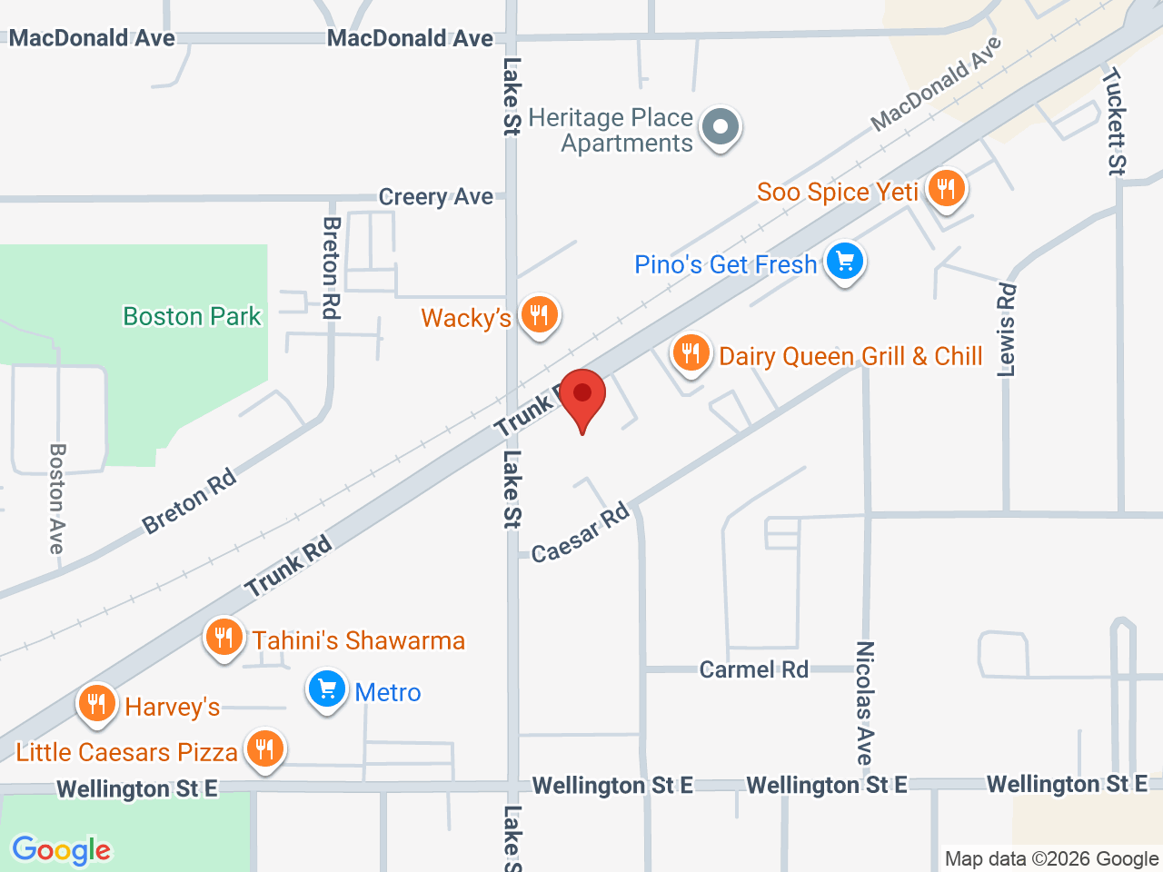 Street map for Cannabis Jacks, 149 Trunk Rd, Sault Ste. Marie ON