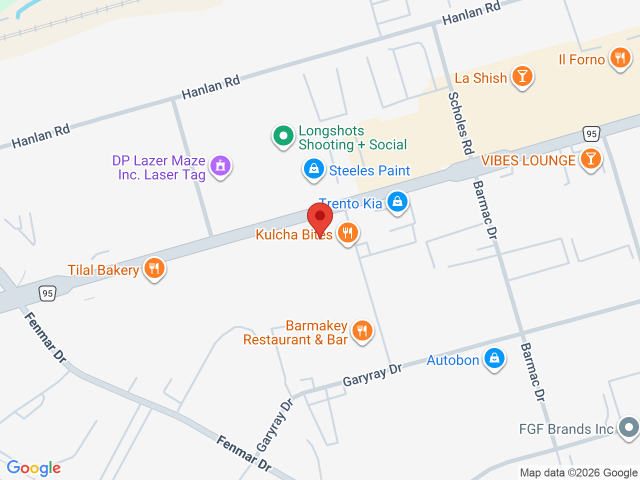 Street map for Crown Leaf, 5455 Steeles Ave W Unit 2, North York ON